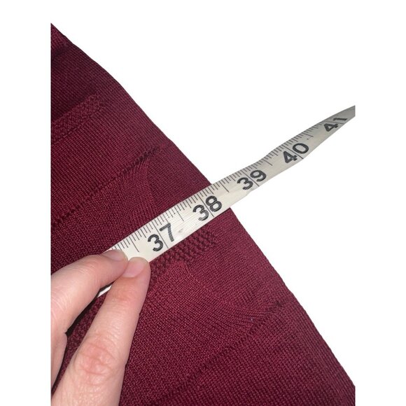 Valentino Guipure Lace & Wool Knit long Sleeve Dress Abito Sz M Red $3290 - Picture 14 of 14